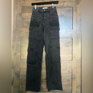 Women's Black Cargo Jeans